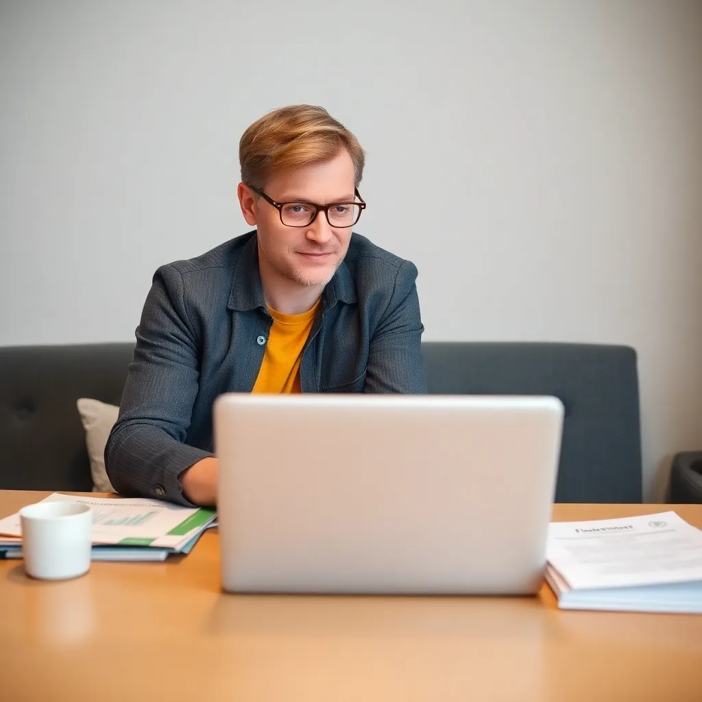 Portret van Thomas Bakker, een man van middelbare leeftijd in casual kleding