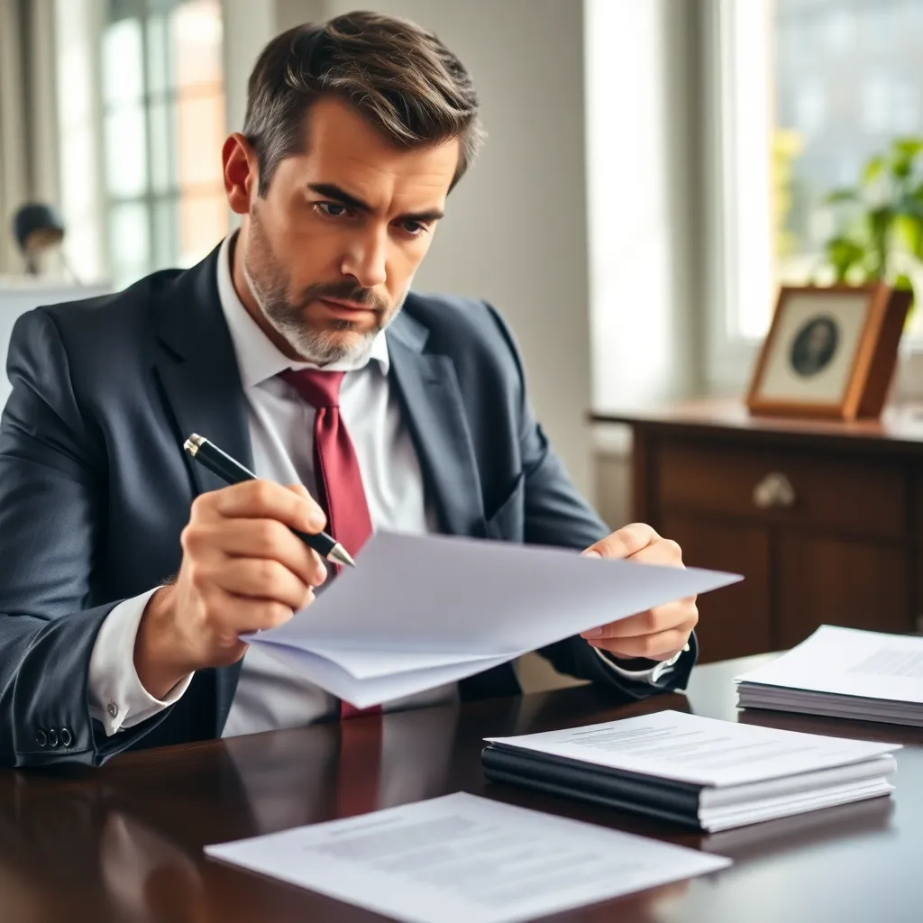 Persoon ondertekent hypotheekdocumenten