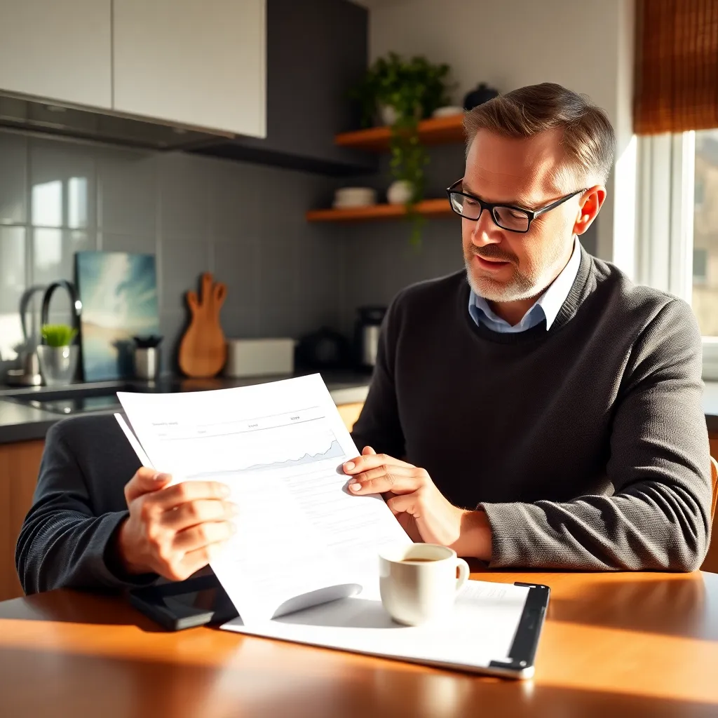 Persoon die digitale pensioenplanningsdocumenten bekijkt op tablet