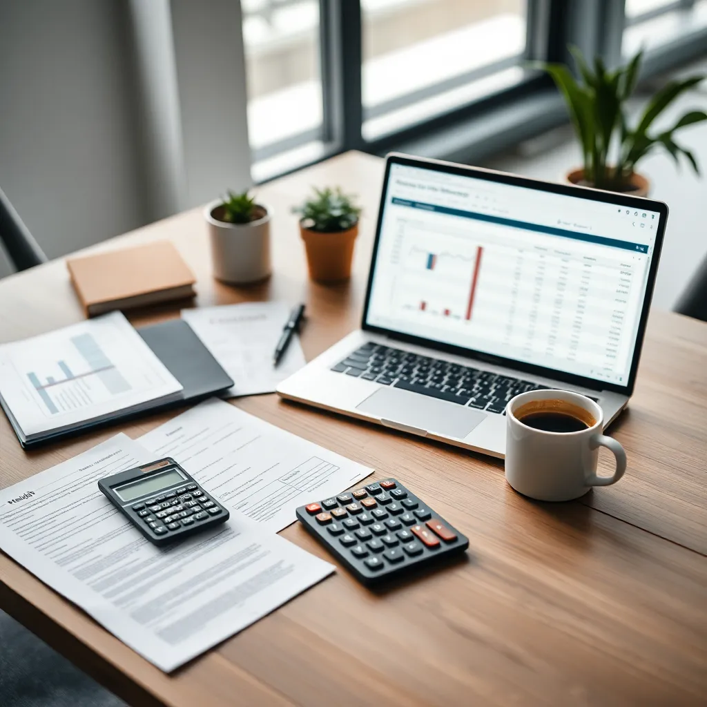 Professionele financiële planning op een bureau in Nederland